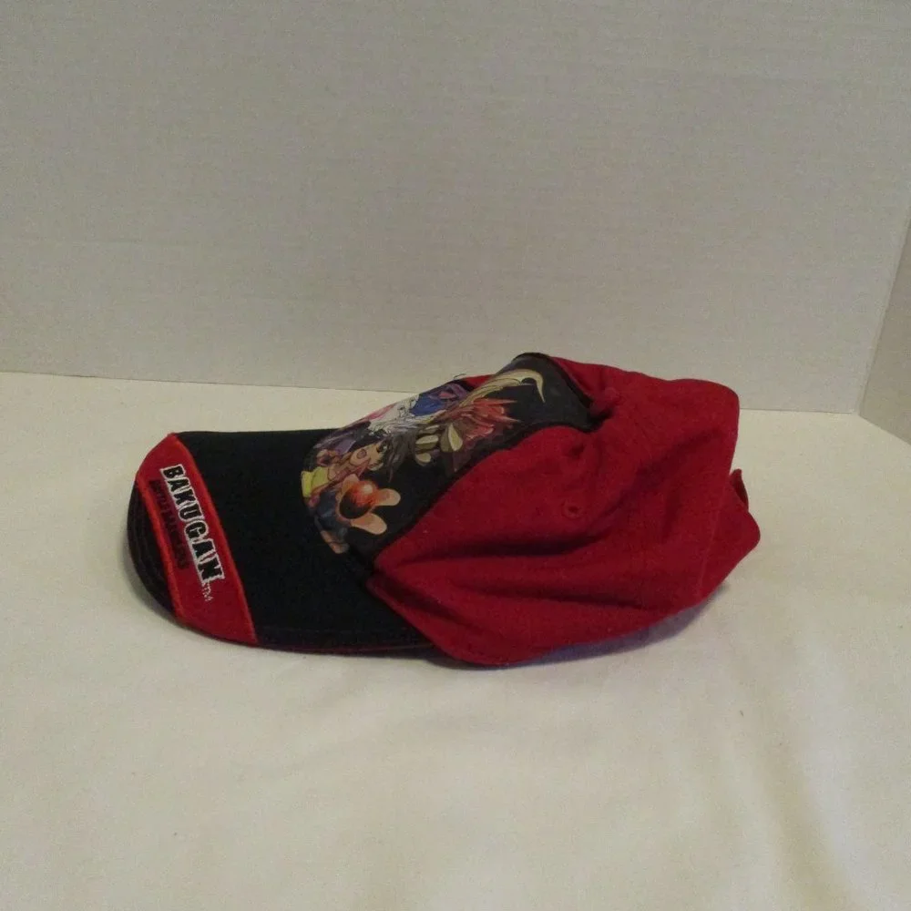 Bakugan Hat Youth Boy Red White Black Adjustable Outdoors Summer Beach Pool Hat